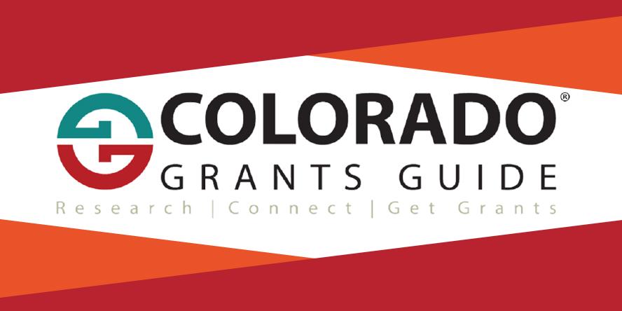 Logo: Colorado Grants Guide. Research. Connect. Get Grants.