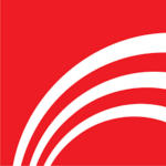 Logo: Freegal Music +. Three white curved bands on a solid red background.