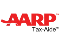 Logo: AARP Tax-Aide, American Association of Retired Persons.